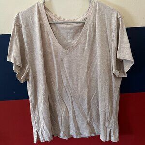 Dune Cupro V-Neck Tee - XXL - Girlfriend Collective